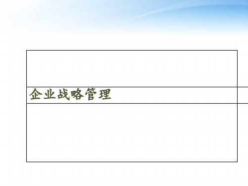企业战略管理 ppt课件