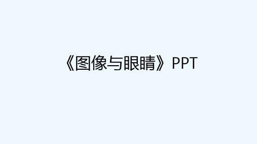 《图像与眼睛》PPT[可修改版ppt]