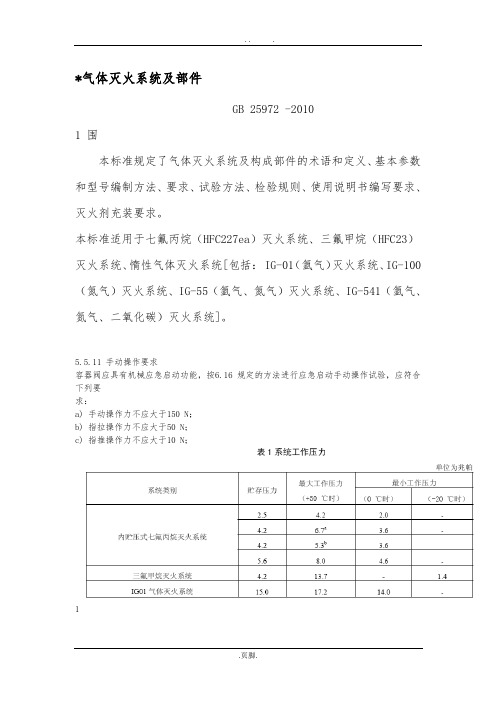 气体灭火系统规范及标准汇总