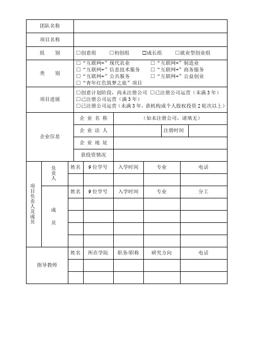 团队名称