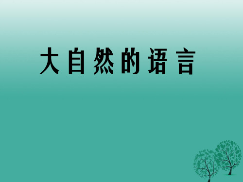 八年级语文上册 16《大自然的语言》课件 新人教版1