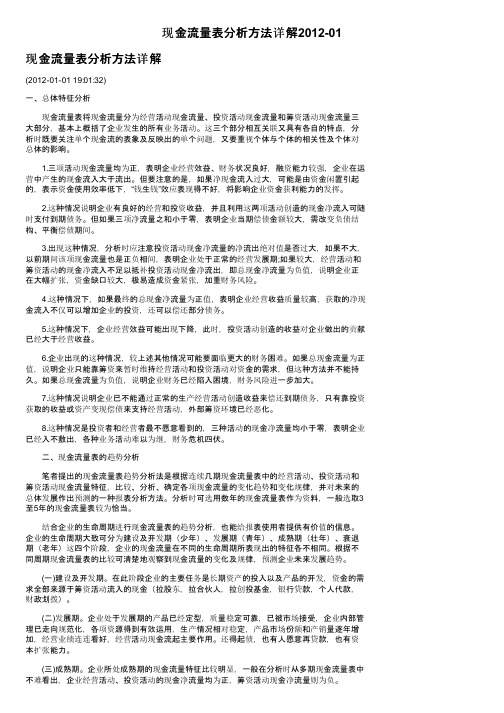 现金流量表分析方法详解2012-01