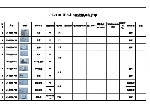 精品17_塑胶模具报价单RD