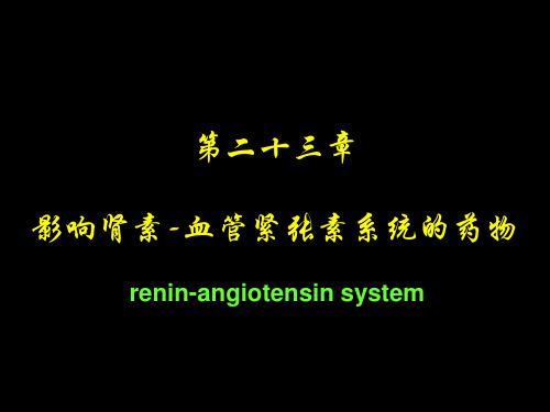 影响肾素-血管紧张素系统的药物