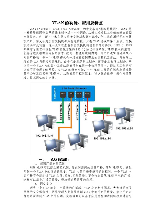 VLAN的功能、应用及特点