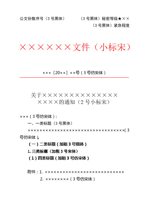 佛山市人民政府红头文件平行文通知模板范例