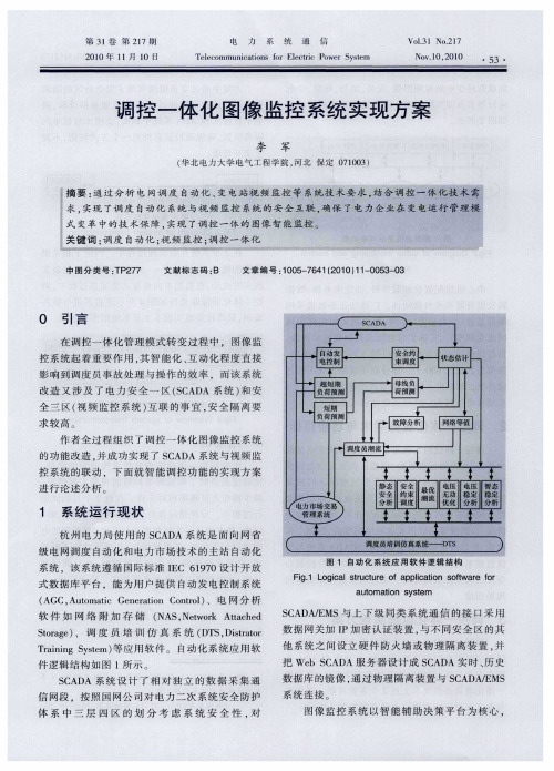 调控一体化图像监控系统实现方案