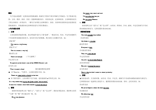 初中英语句子成分解析