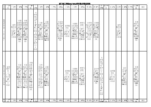 第1学期总课表2011级