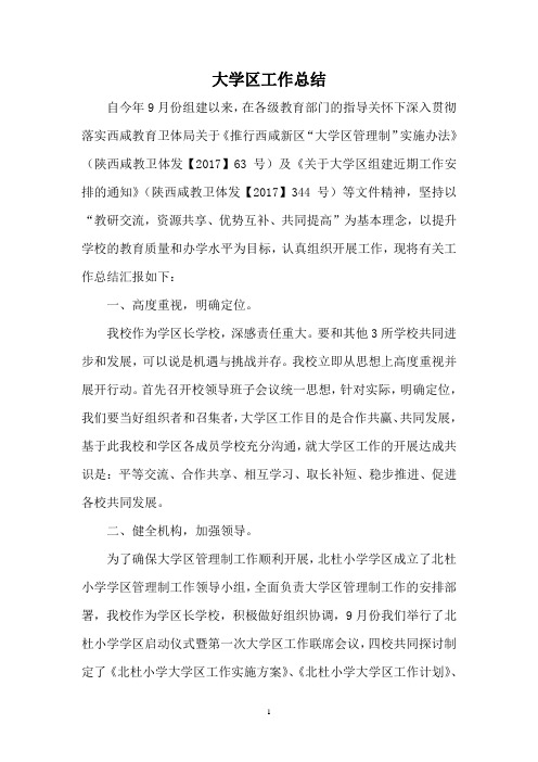 大学区工作总结