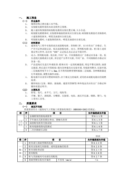 管内穿线工程技术交底