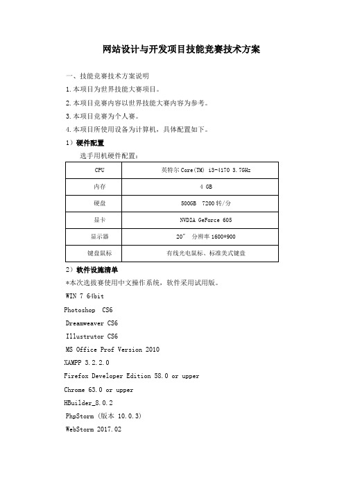 10.网站设计与开发项目技能竞赛技术方案