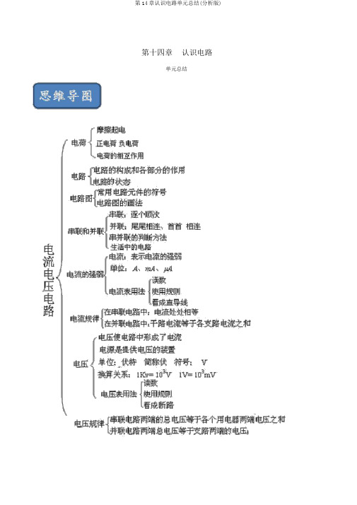 第14章了解电路单元总结(解析版)