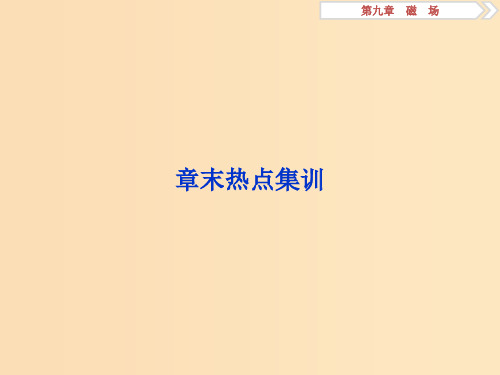 (江苏专用)2020版高考物理大一轮复习 第九章 磁场章末热点集训课件