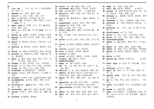 同等学力申硕英语第六版大纲核心词汇概述