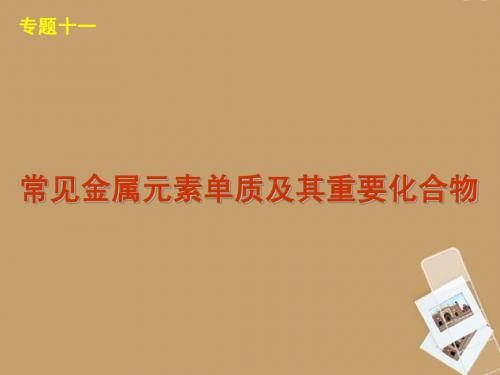 2013届高三化学二轮复习：《常见金属元素单质及其重要化合物》课件