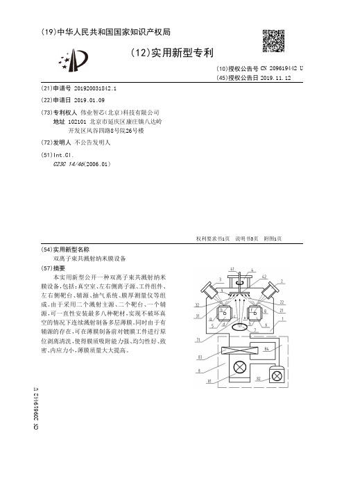 【CN209619442U】双离子束共溅射纳米膜设备【专利】