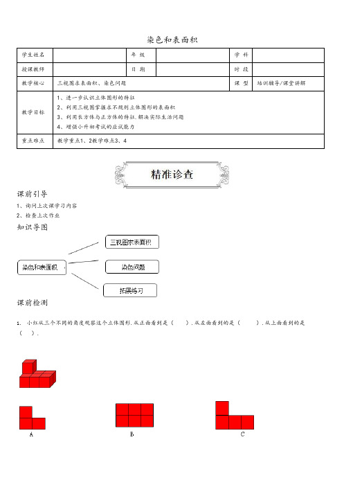 人教版六年级数学讲义-4染色和表面积