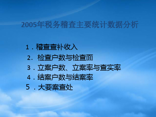 我国税务稽查的整体现状与发展趋向