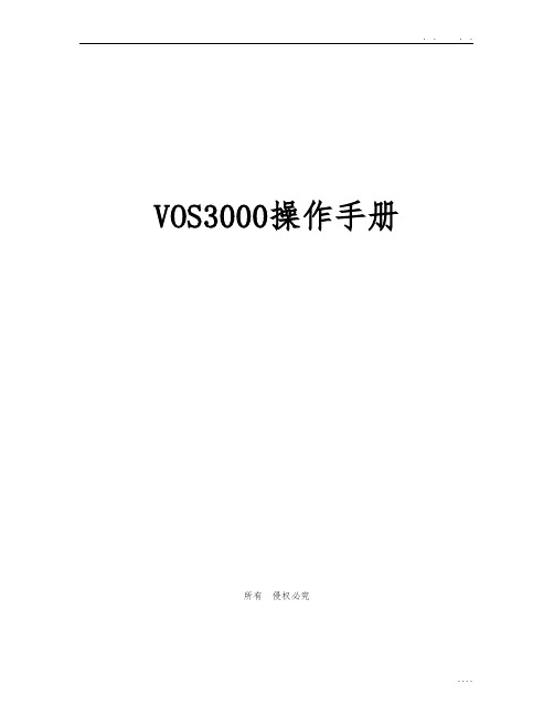 VOS3000操作手册范本