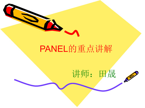 PANEL的重点讲解