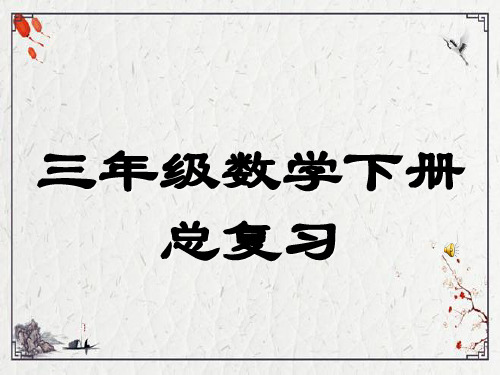 2022年三年级数学下册总复习ppt课件(完整版)