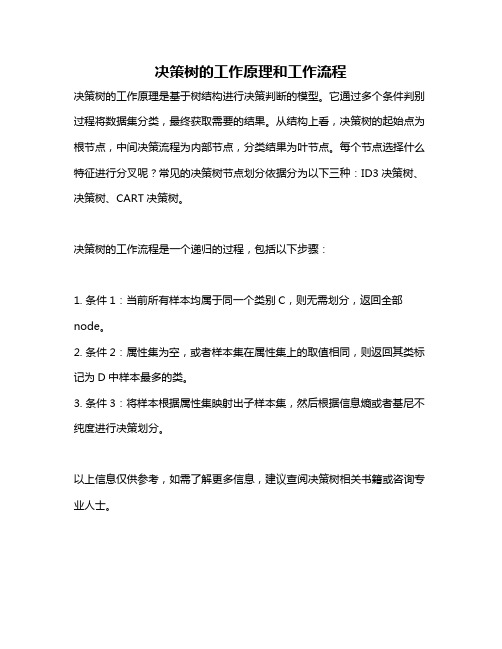 决策树的工作原理和工作流程