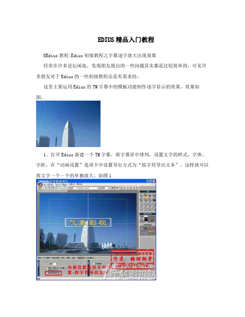 EDIUS精品入门教程