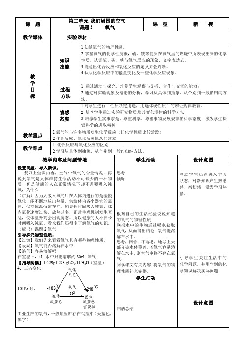 人教版初中化学九年级上册 课题 氧气【全国一等奖】