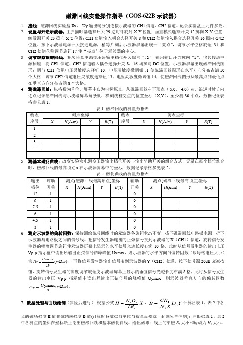 磁滞回线实验操作指导