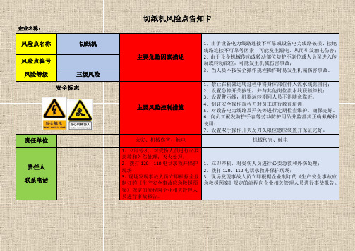 切纸机风险点告知卡丨02页0725