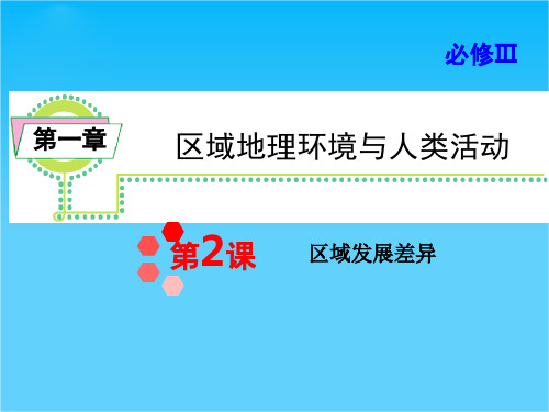 【学海导航】高三地理一轮总复习课件必修3 第1章 第2课 区域发展差异