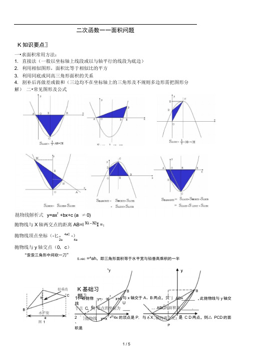 2017二次函数中的面积问题