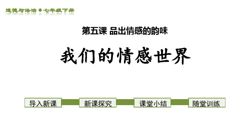 七年级道德与法治下册 (我们的情感世界)课件