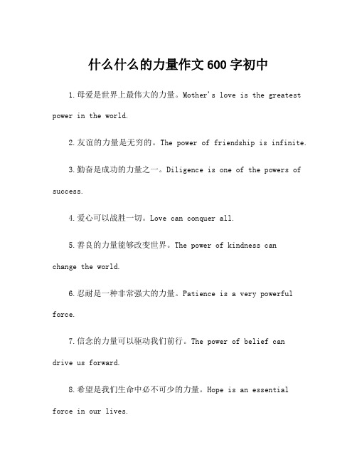 什么什么的力量作文600字初中