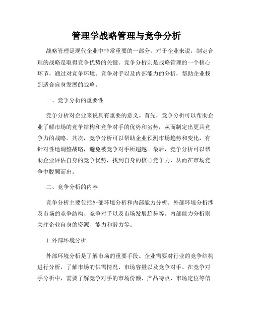 管理学战略管理与竞争分析