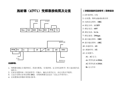 施耐德变频器接线图及定值