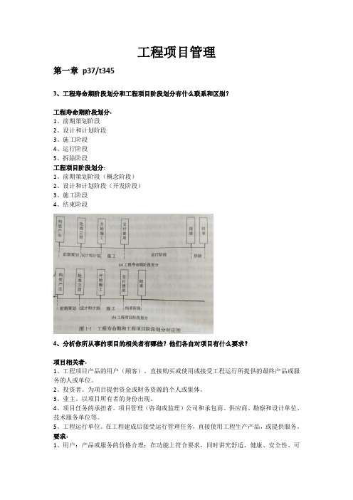 工程项目管理期末资料