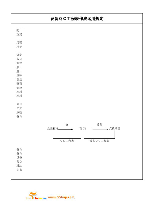 设备QC工程表作成运用规定(含表格)