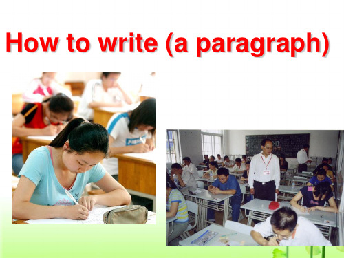 How to write(a paragraph)