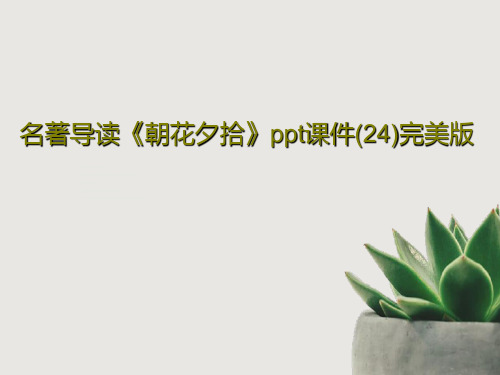 名著导读《朝花夕拾》ppt课件(24)完美版PPT文档27页