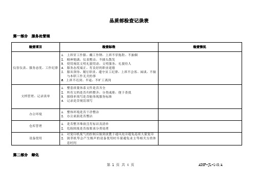 145品质部检查记录-YWYL