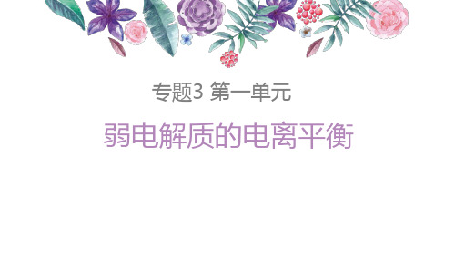 苏教化学选修 化学反应原理专题3  第一单元 弱电解质的电离平衡(共15张PPT)