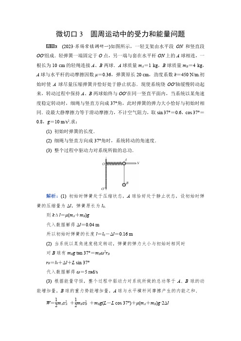 08攻坚克难(1)微切口3圆周运动中的受力和能量问题