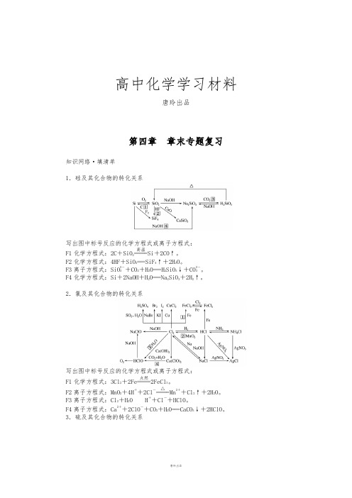 人教版高中化学必修一第四章章末专题复习.docx