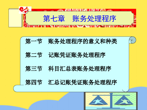 第七章 第四节 汇总记账凭证账务处理程序标准版文档