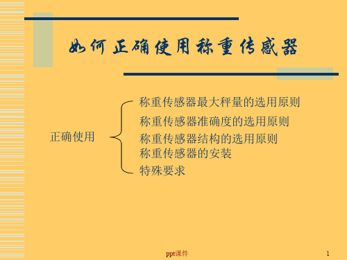 正确使用称重传感器方法  ppt课件