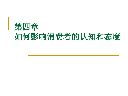 第4章如何影响消费者的认知和态度(63)