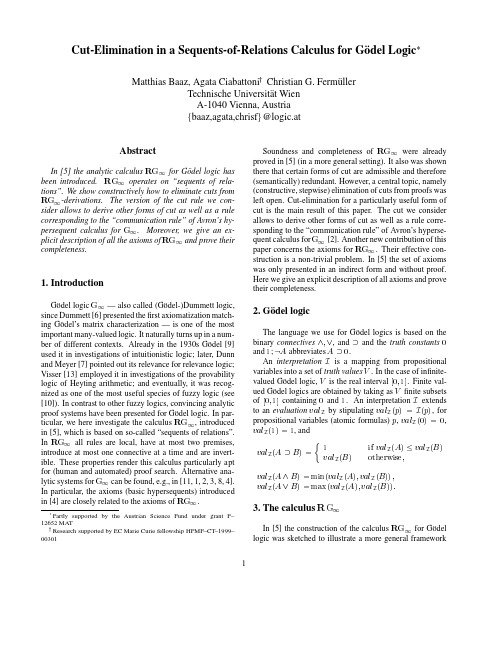 Cut-elimination in a sequents-of-relations calculus for Gdel logic