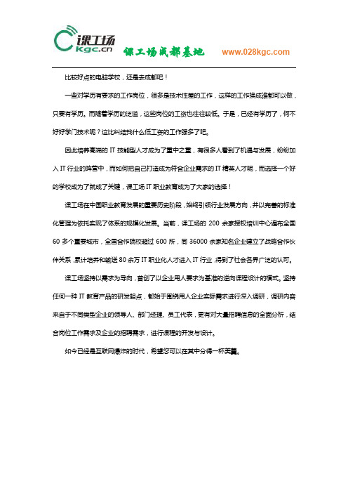 学IT的大学生有出路吗